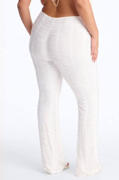 Harlow Low Rise Straight Leg Pant - White