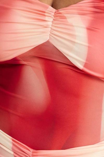 Orange Crush Mesh Jumpsuit - Orange