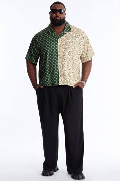 Driftwood Cuban Collar Button Up Shirt - Green