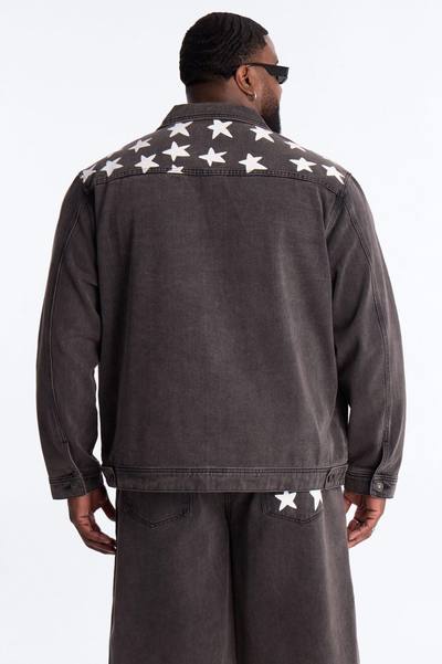 Star Spangled Denim Trucker Jacket - Black Wash