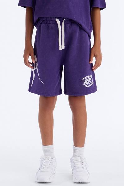 Mini Royalty Rule Sweatshorts - Purple