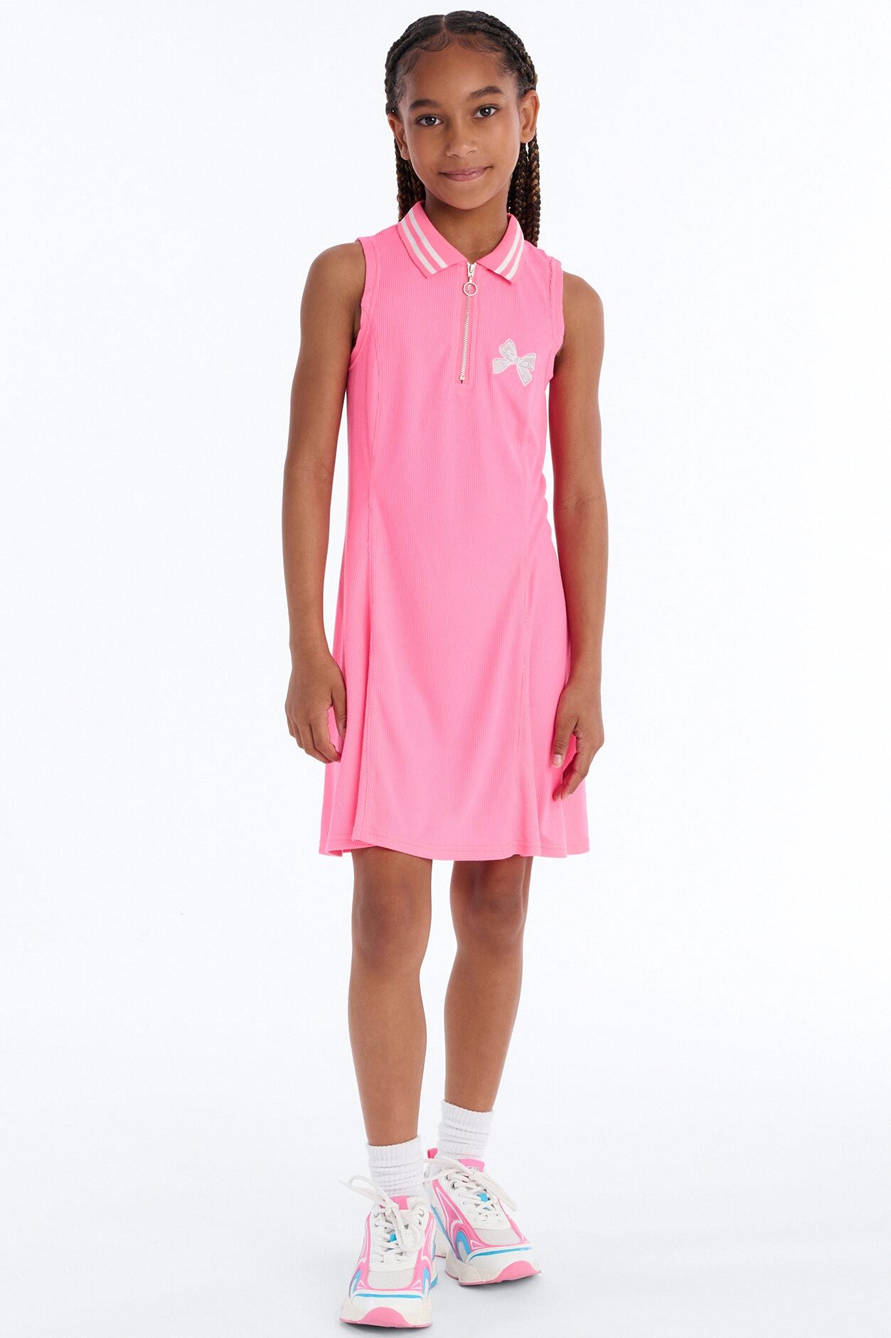 Mini Achieving It All Sleeveless Shirt Dress - Pink