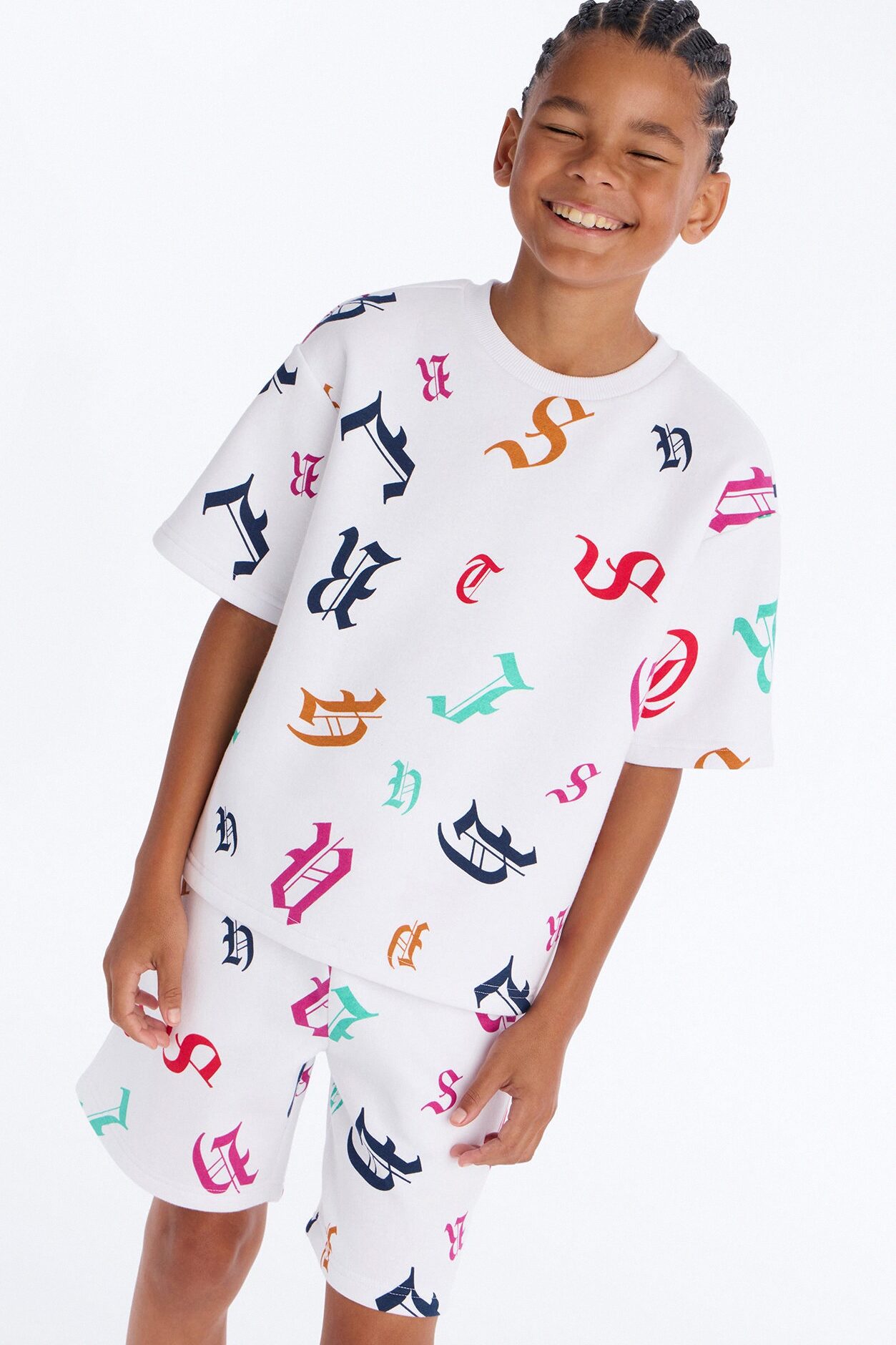 Mini Tyson Letters Short Sleeve Tee - White