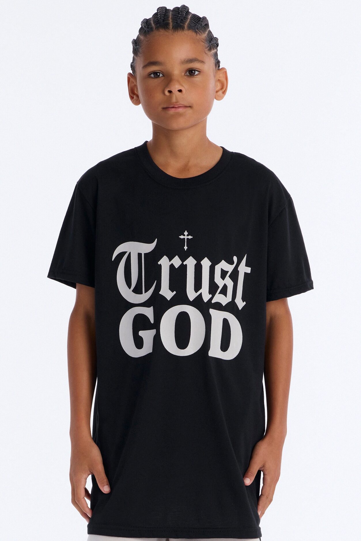 Mini Trust God Short Set - Black/Grey