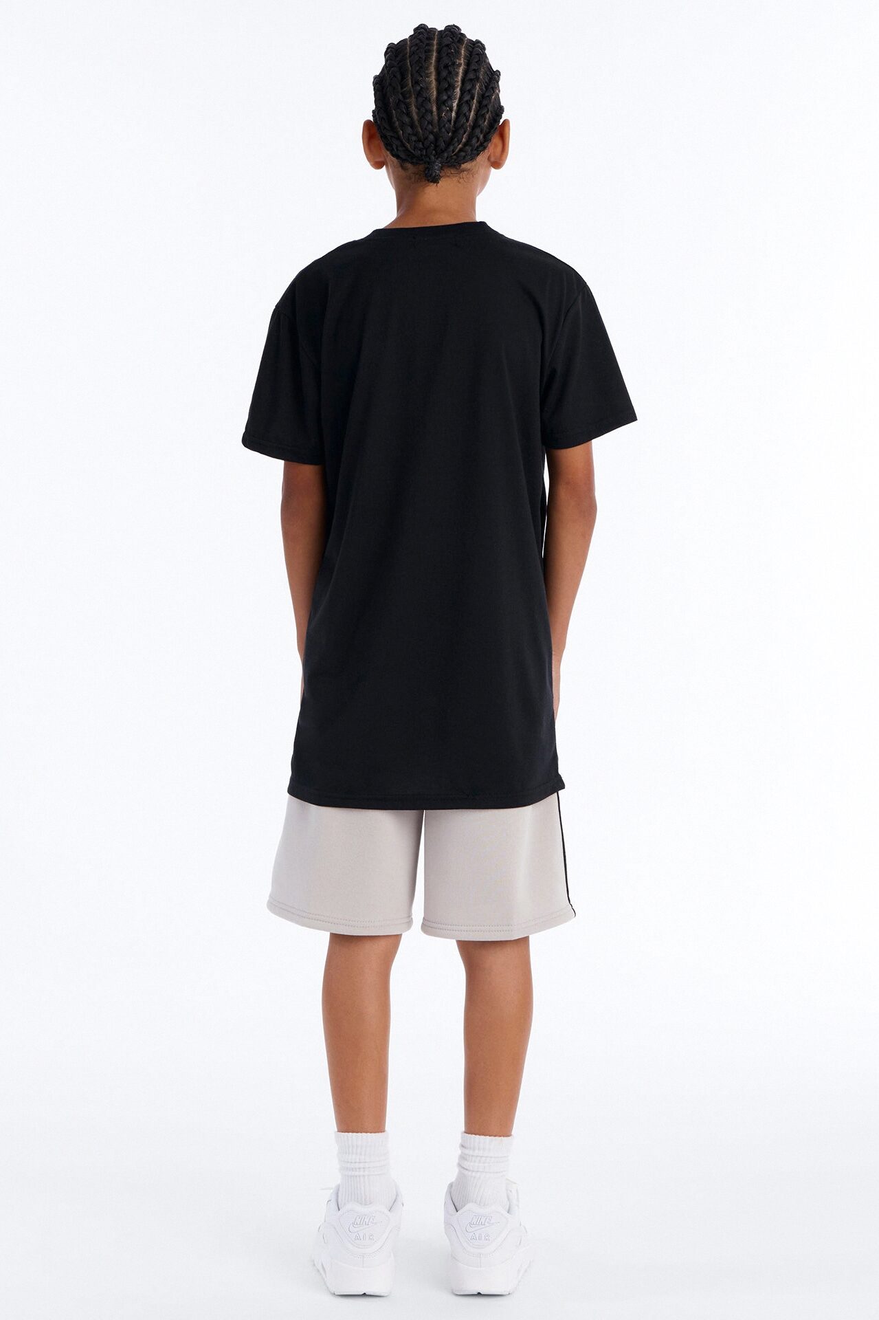 Mini Trust God Short Set - Black/Grey
