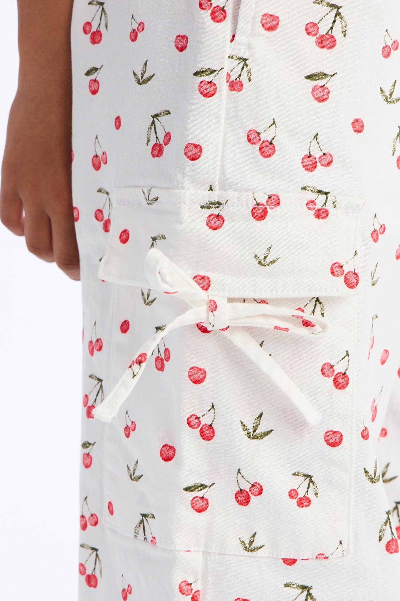 Mini Cheerful Cherries Jeans - White/combo