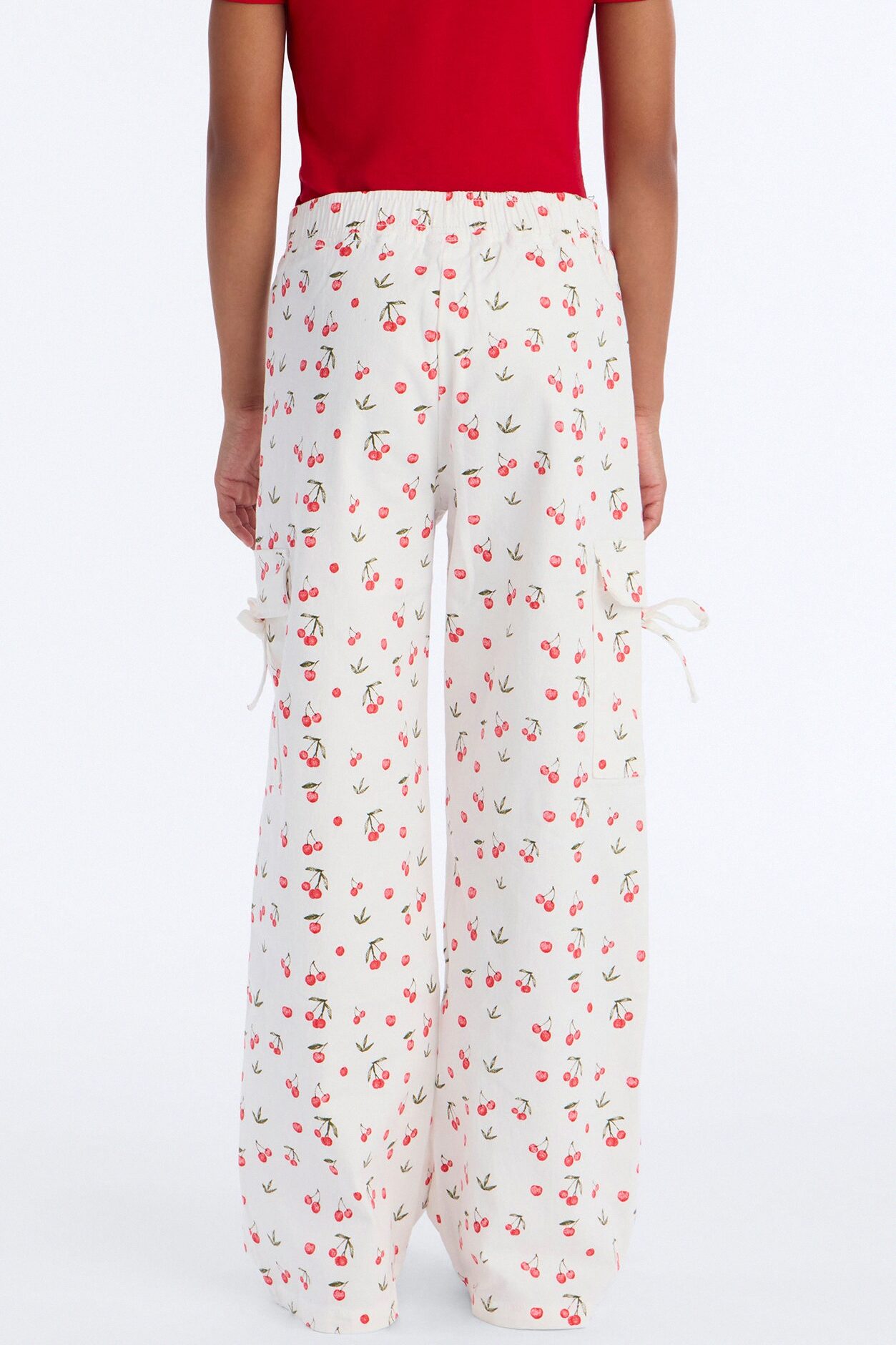 Mini Cheerful Cherries Jeans - White/combo
