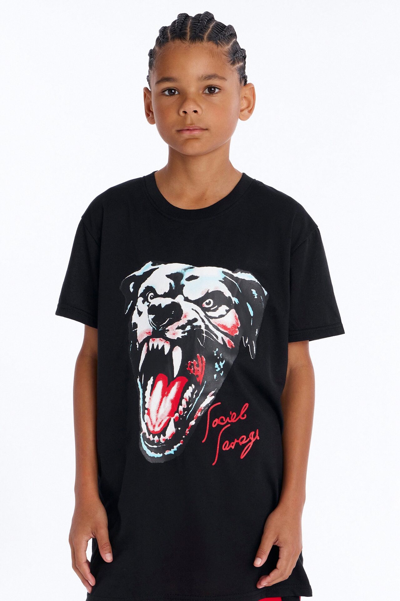 Mini Social Savage Short Set - Black/Red