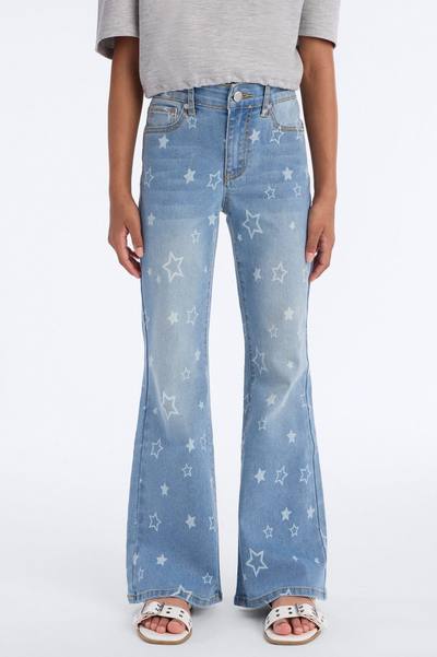 Mini Seeing The Stars Flare Jeans - Light Wash