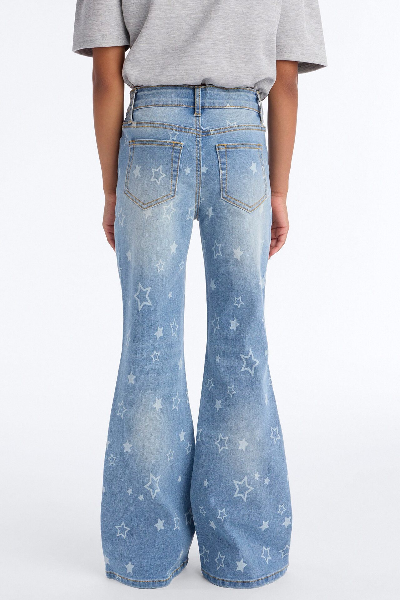 Mini Seeing The Stars Flare Jeans - Light Wash