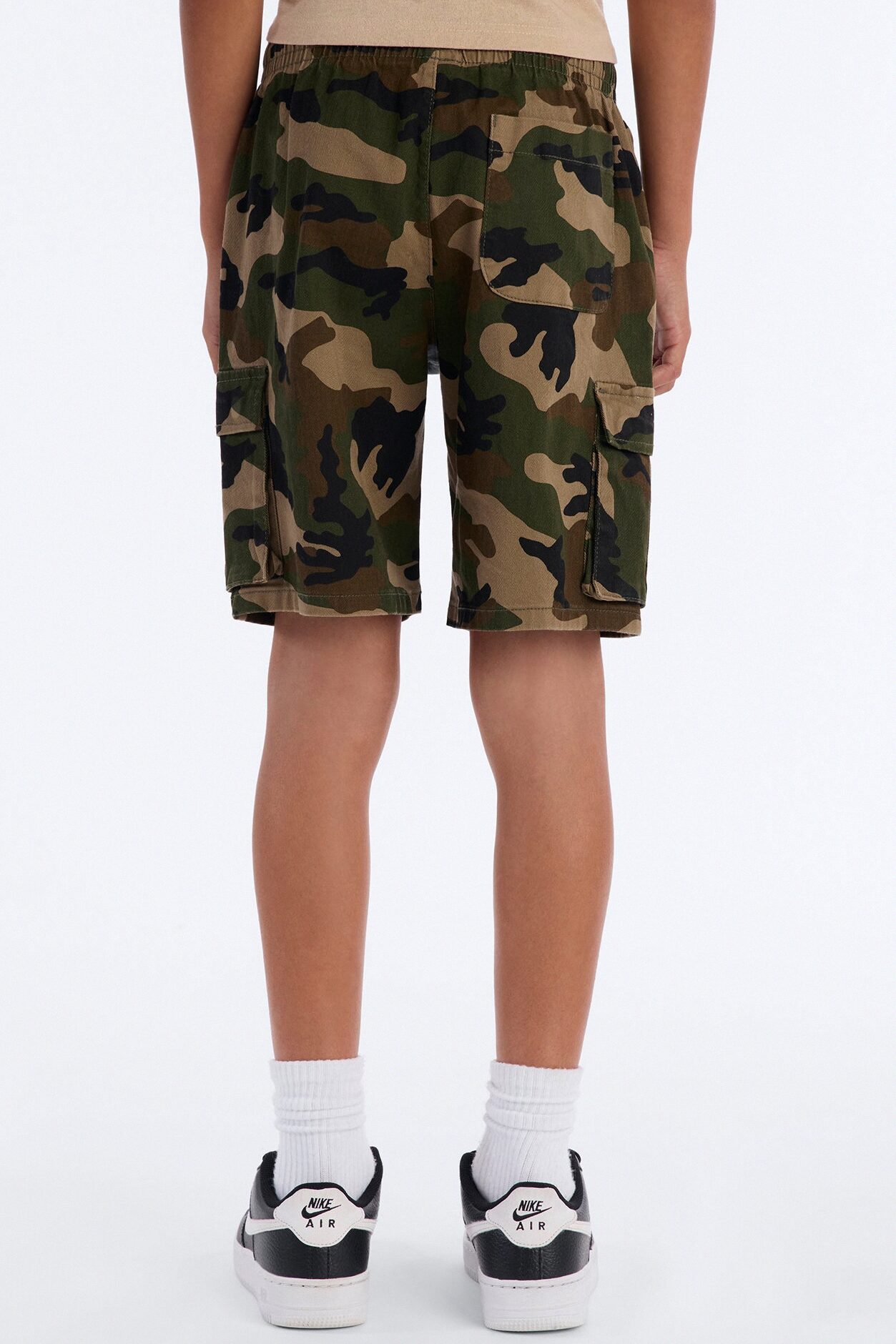 Mini Twill Volley Cargo Shorts - Camouflage
