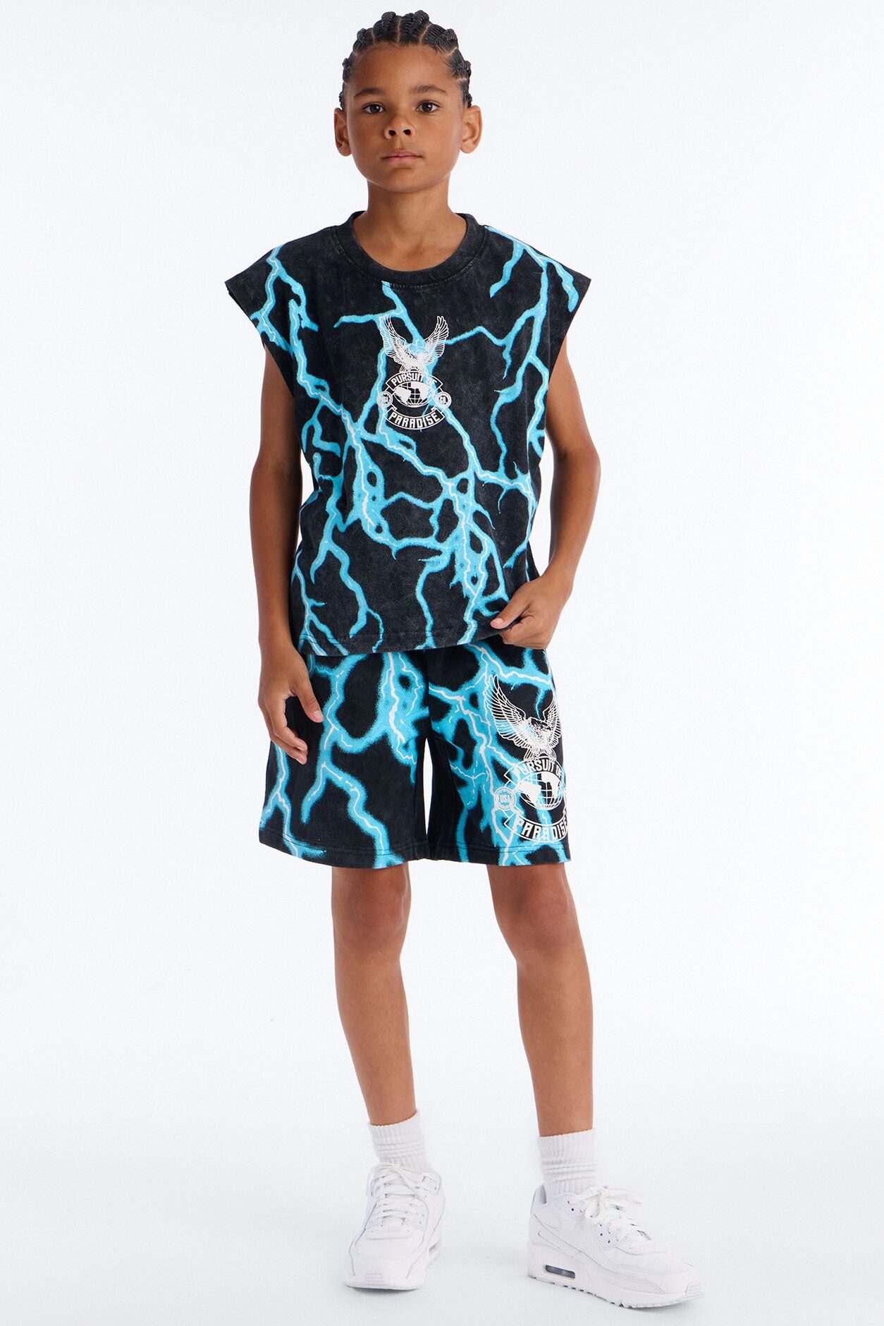 Mini Thunder Bird Sweatshorts - Black