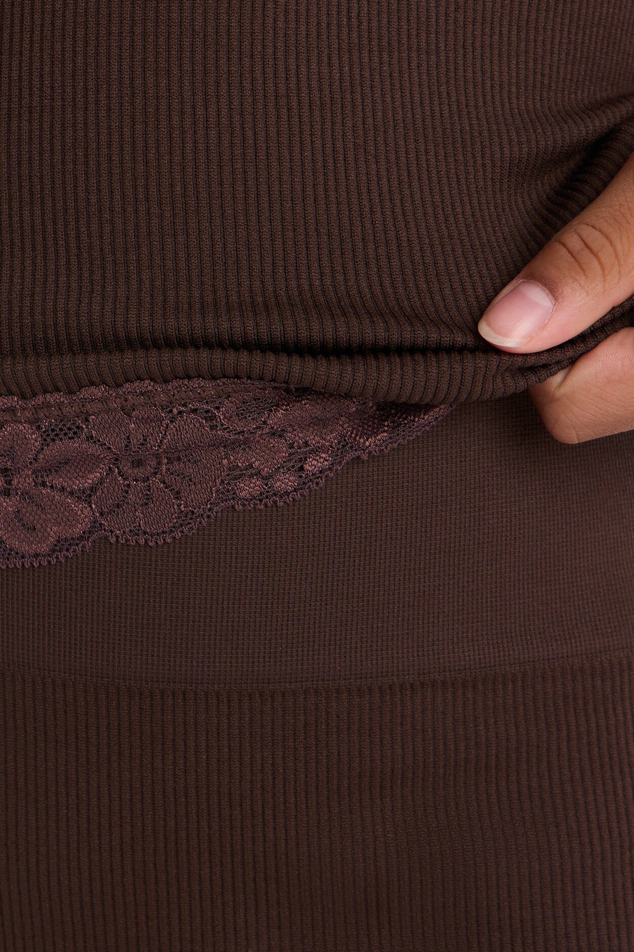Mini Sculpted Power Seamless Legging Set - Chocolate