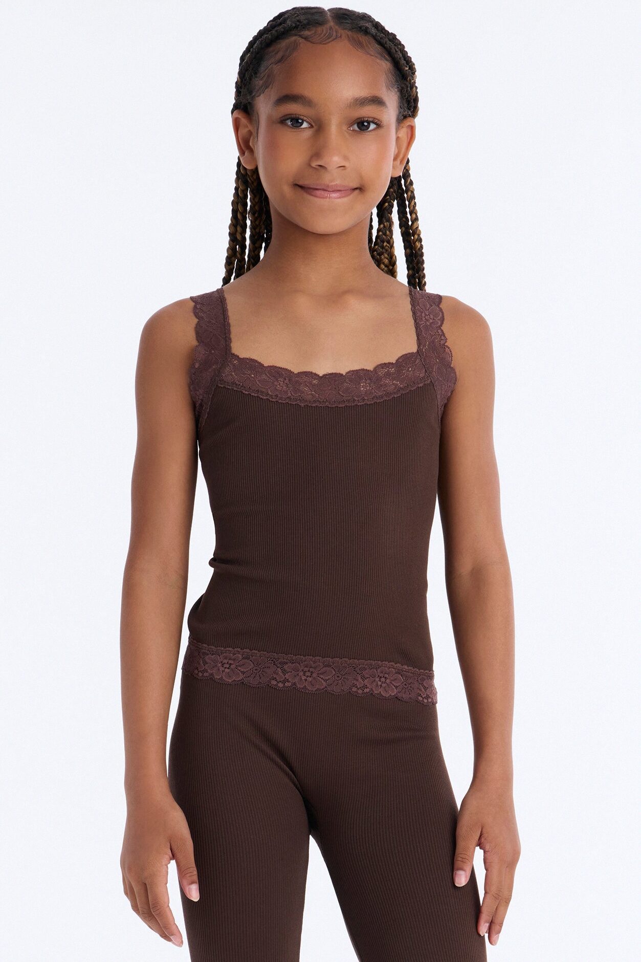 Mini Sculpted Power Seamless Legging Set - Chocolate