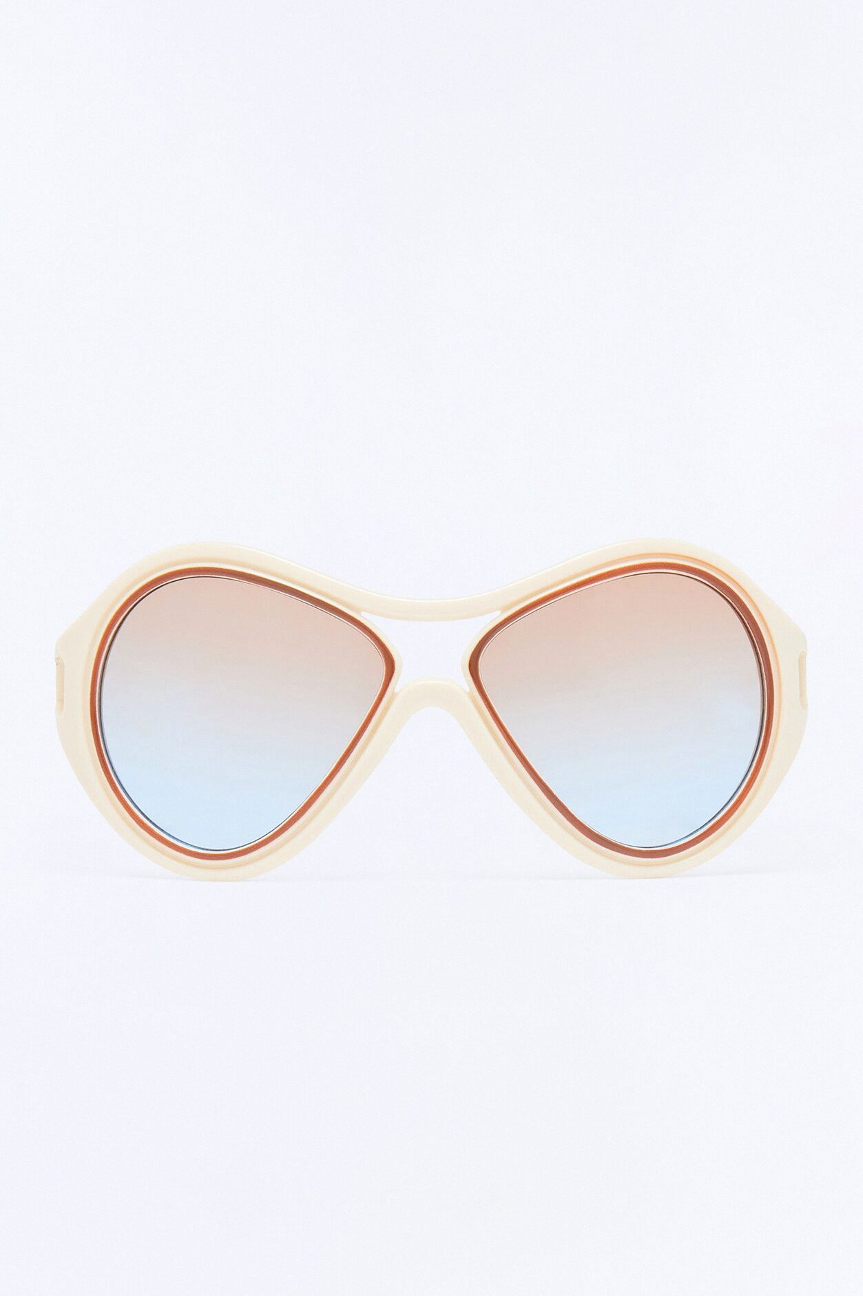 Retro Wingman Sunglasses - Ivory