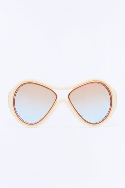 Retro Wingman Sunglasses - Ivory