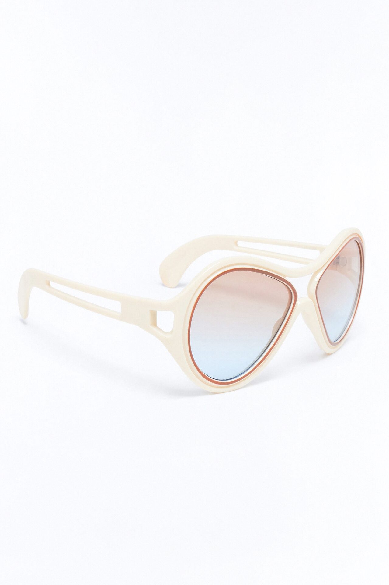 Retro Wingman Sunglasses - Ivory