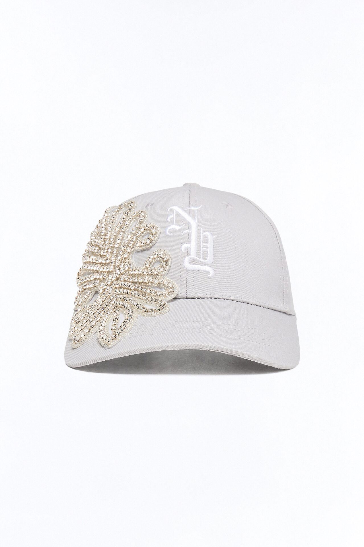 In My City NY Embellished Baseball Hat - Grey