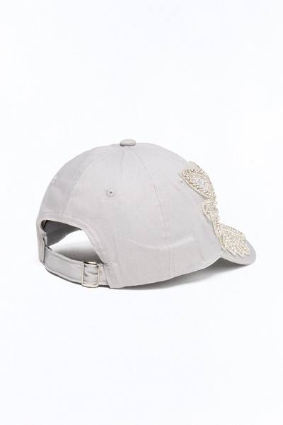 In My City NY Embellished Baseball Hat - Grey