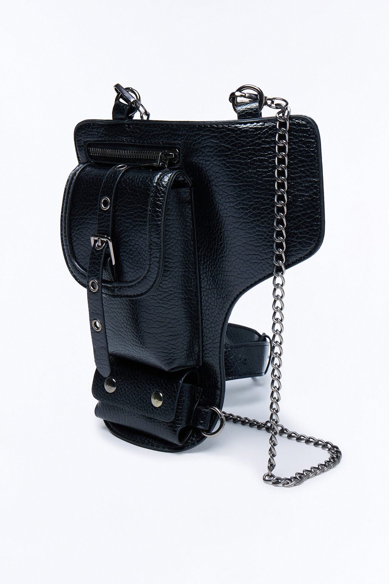 The Outlaw Faux Leather Belt Bag - Black