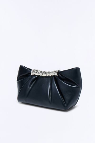 Cece Faux Leather Hardware Clutch - Black