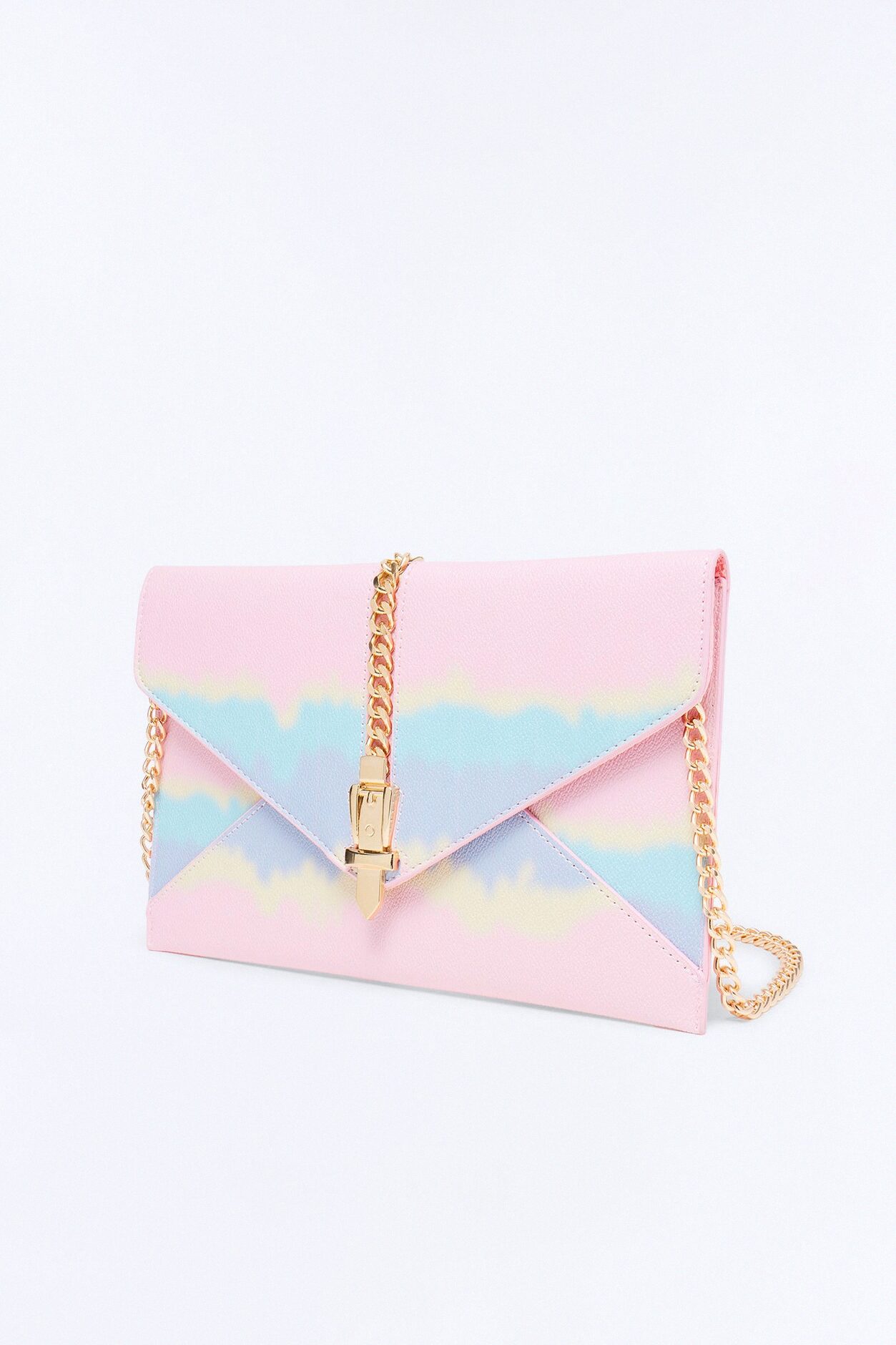 Live Life In Color Tie Dye Clutch - Pink/combo