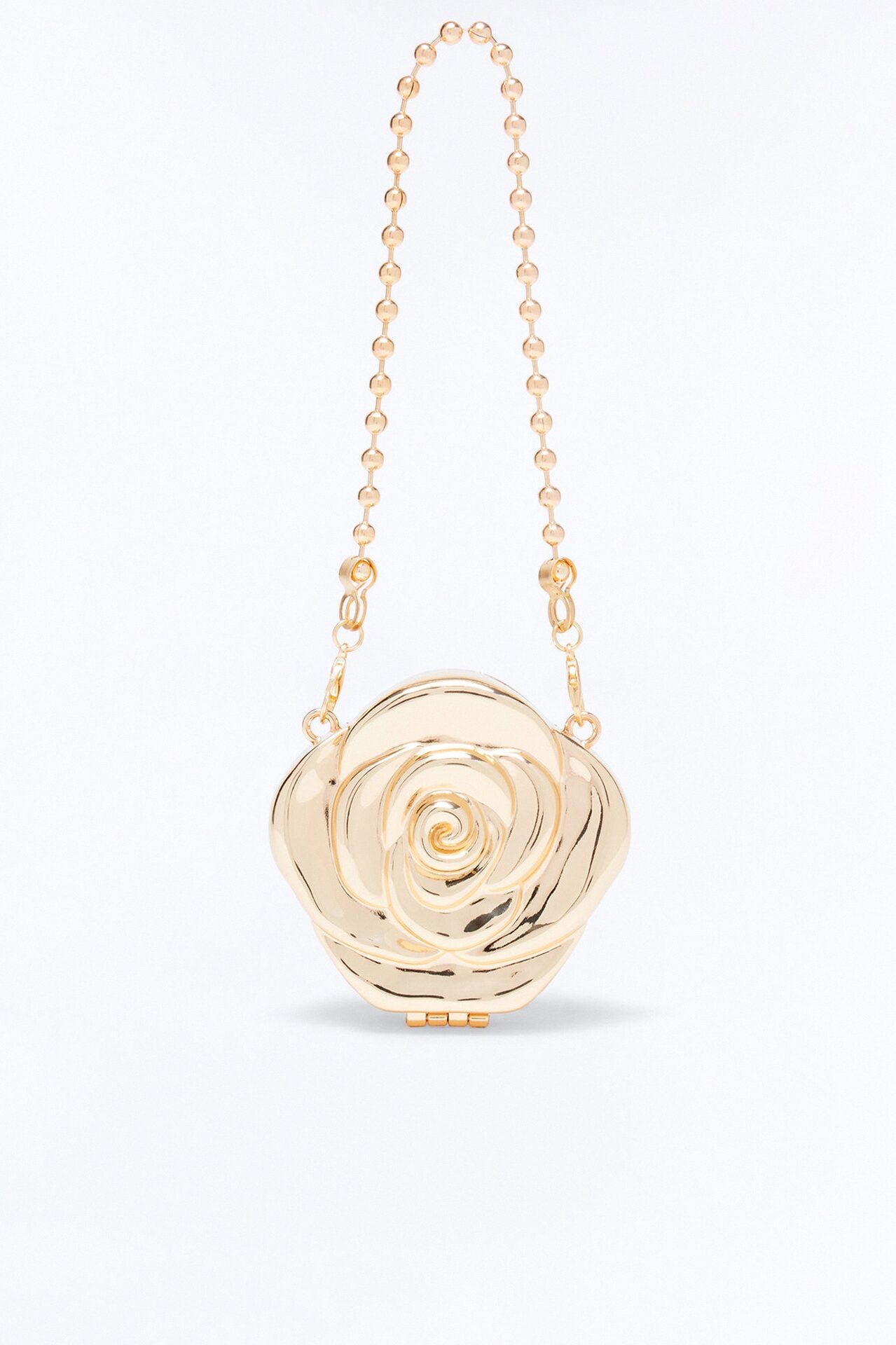 Little Flower Metal Crossbody Handbag - Gold