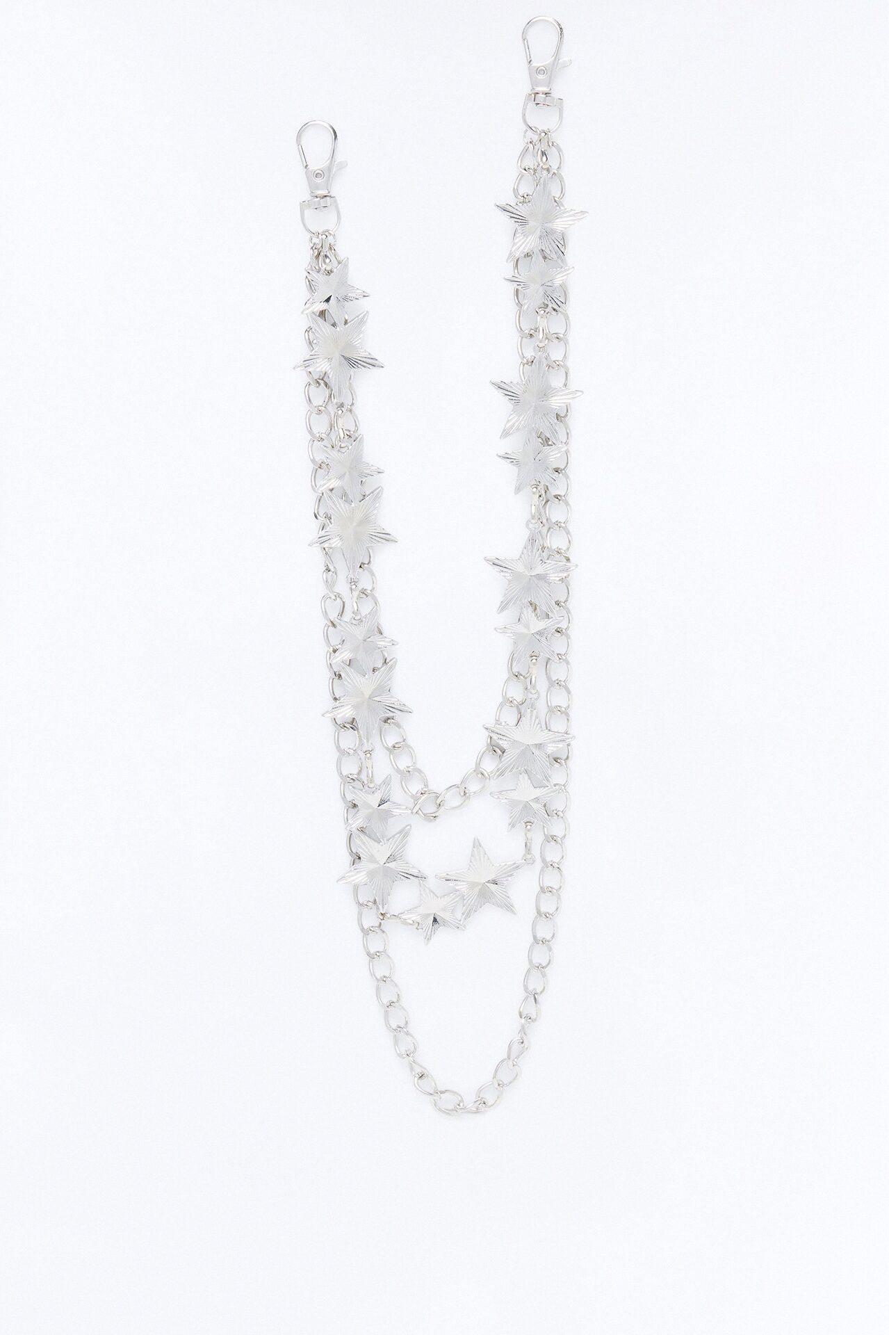 Cosmic Edge Layered Pant Chain - Silver