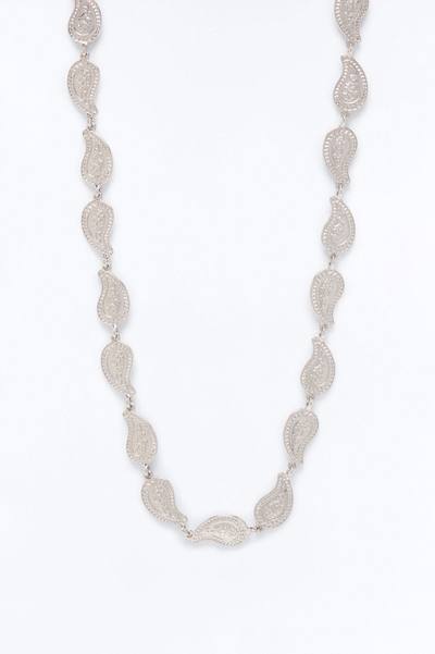 Solid Paisley Necklace - Silver