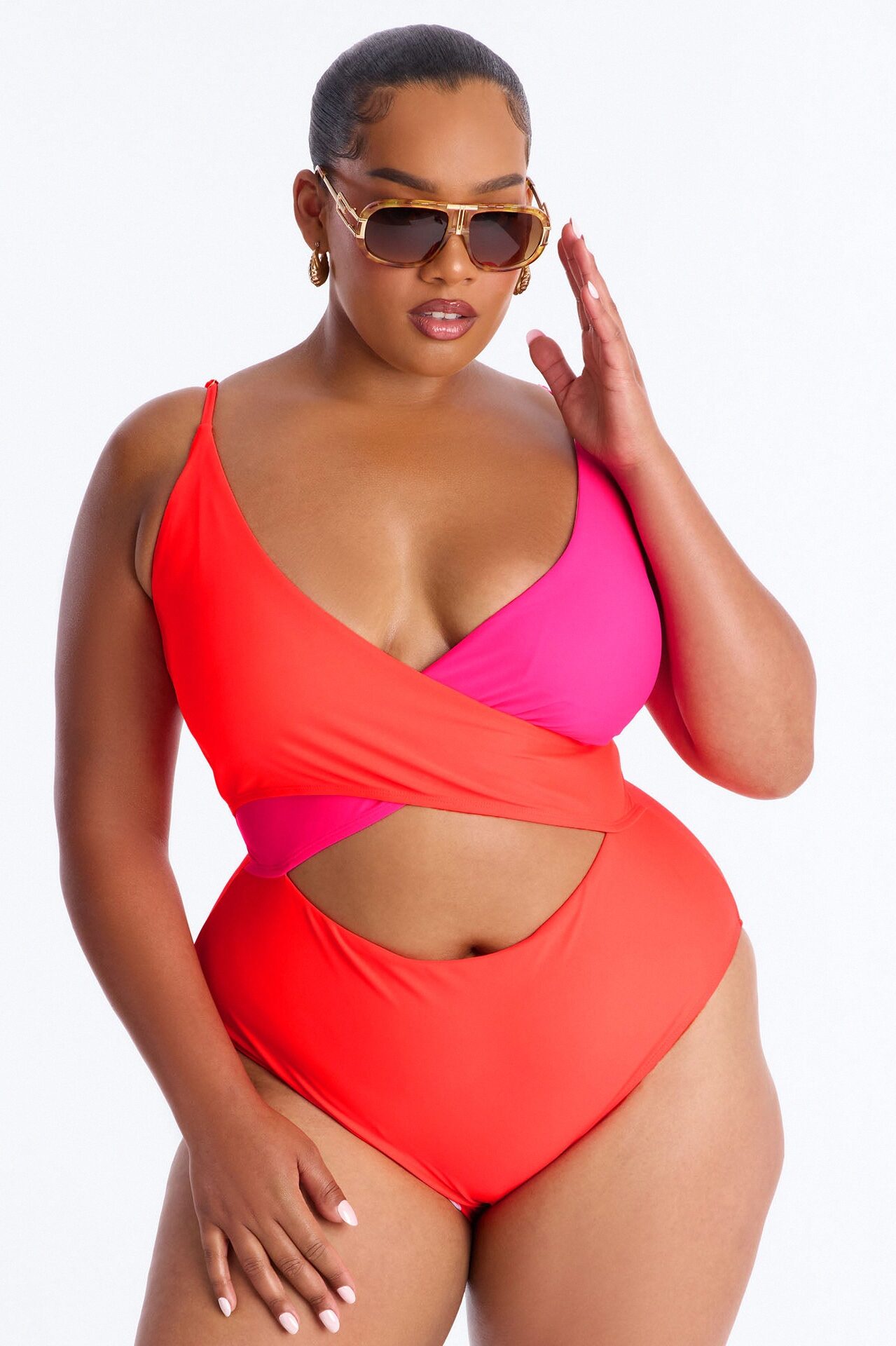 Zuma Beach 1 Piece Swimsuit - Orange/combo