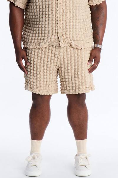 Relaxed Effervesce Textured Short - Tan