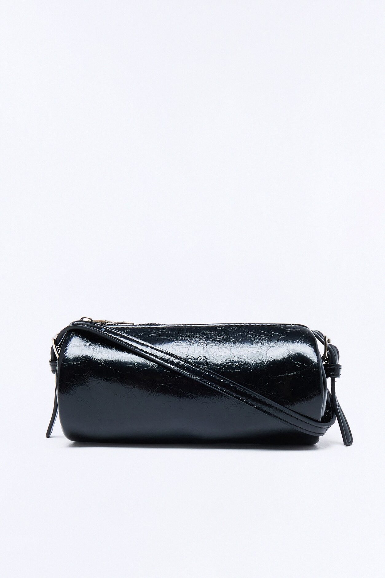 Everyday Essential Faux Leather Shoulder Handbag - Black