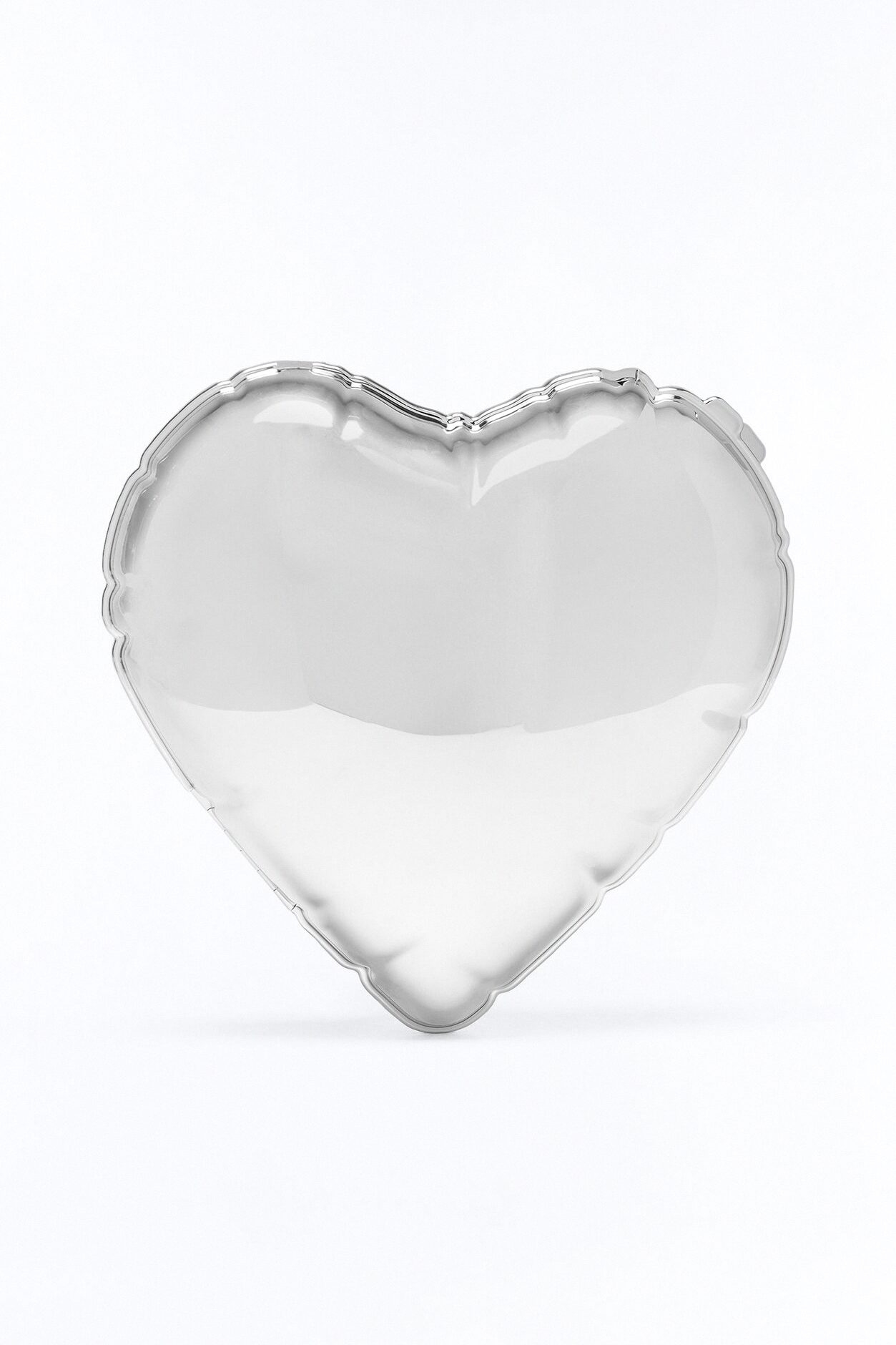Hot Air Heart Clutch - Silver