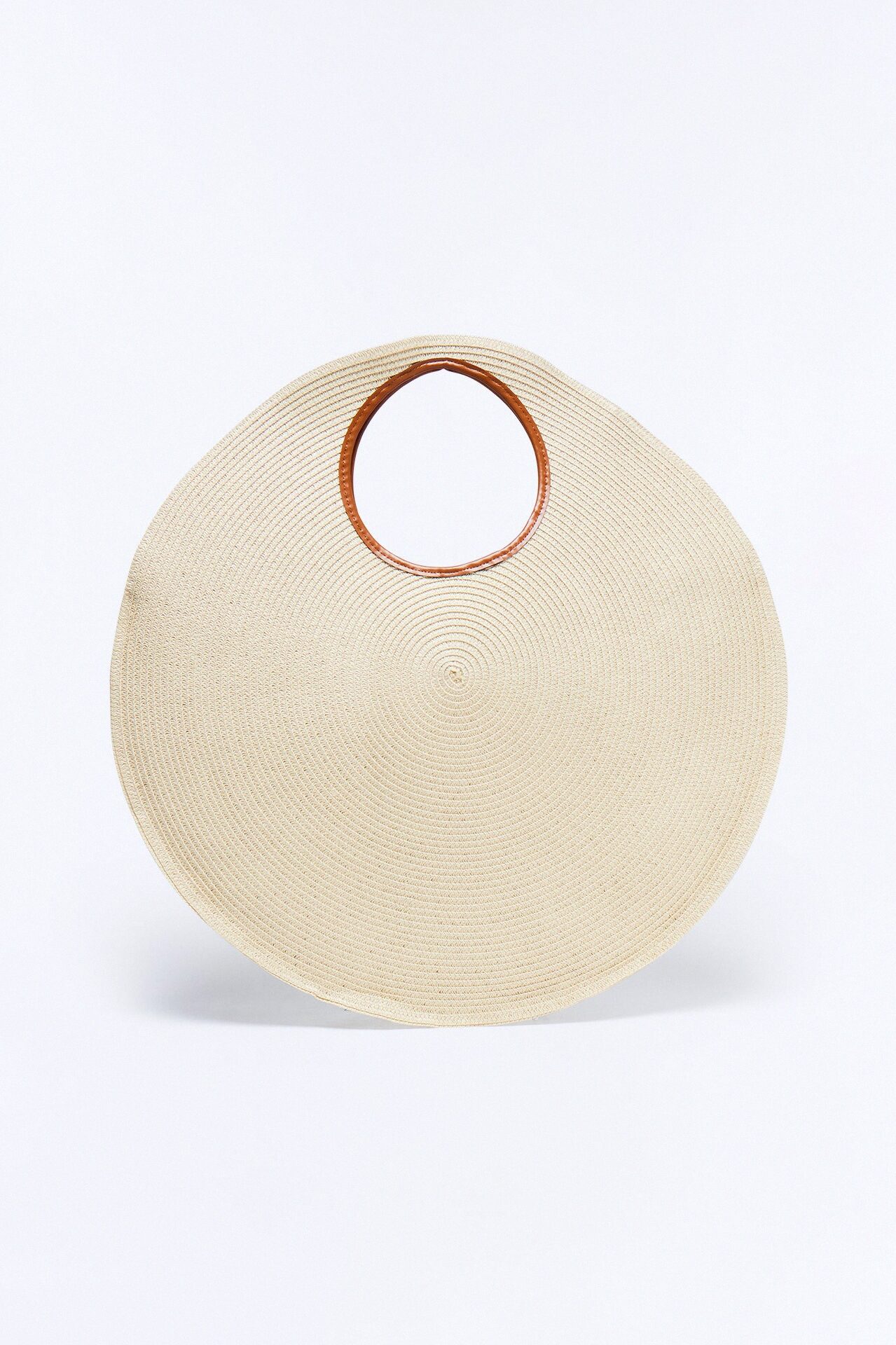 Time Of My Life Oversized Straw Shoulder Handbag - Natural/Combo