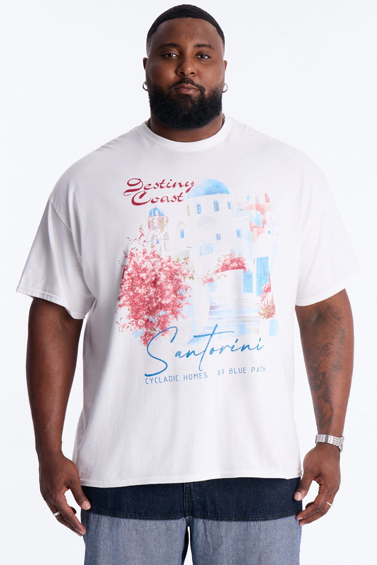 Destiny Coast Oversized Short Sleeve Tee - White