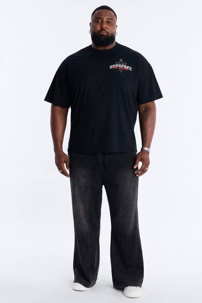 Unbroken Faith Heavy Weight Boxy Short Sleeve Tee - Black