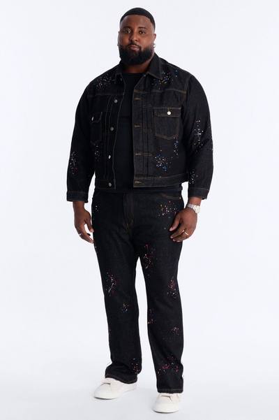 Studio Paint Denim Trucker Jacket - Dark Wash