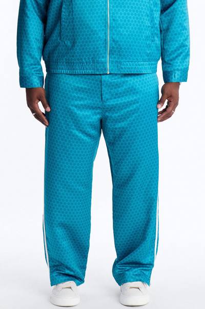 Straight St. Tropez Motif Roped Applique Pant - Blue