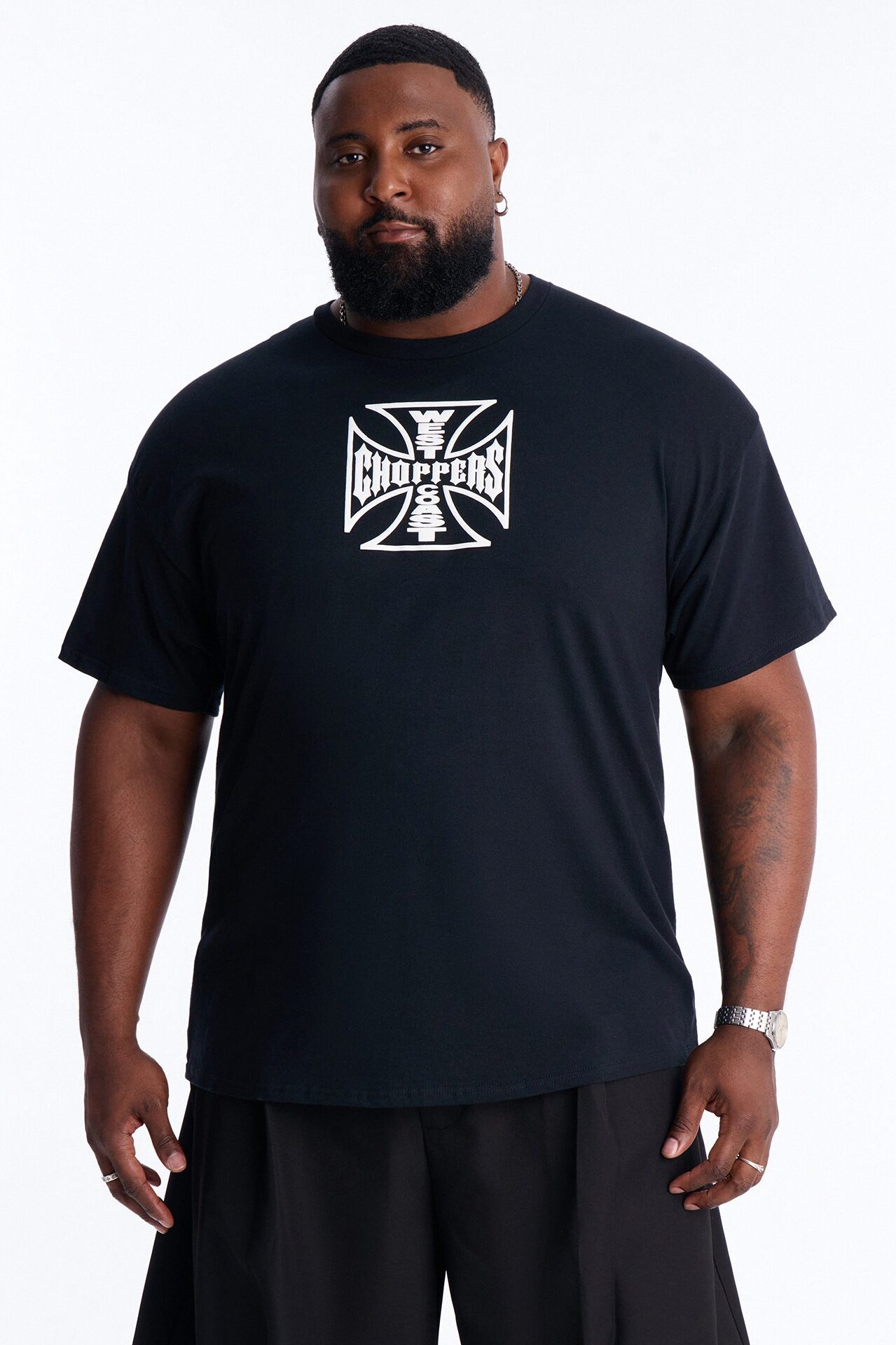 West Coast Choppers Icon Puff Print Short Sleeve Tee - Black