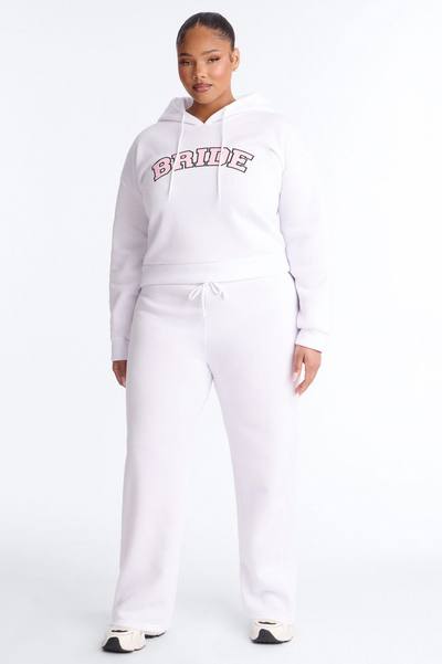 Bride Hoodie & Pant Set - White/Pink