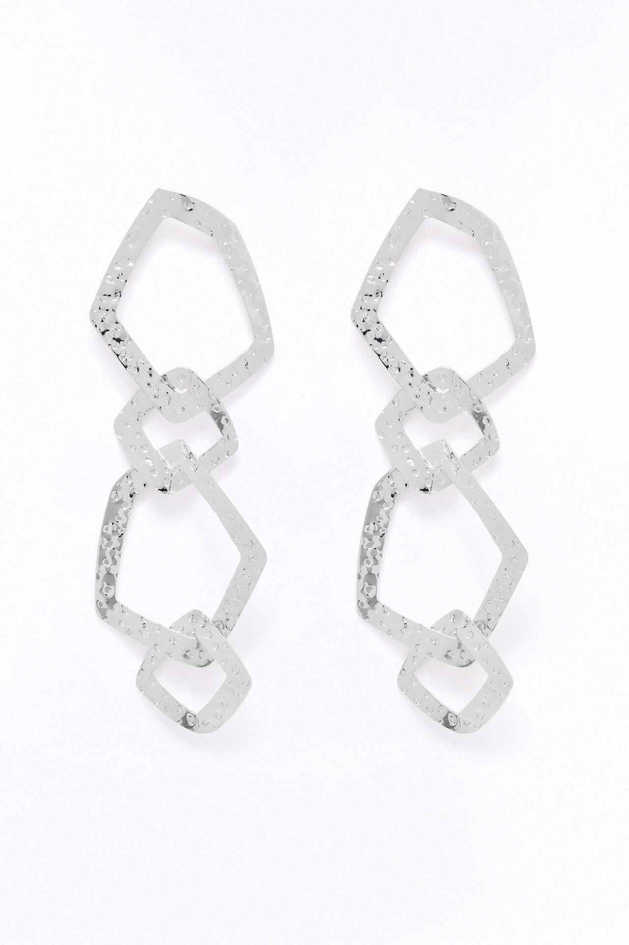 Zia Drop Earrings - Silver