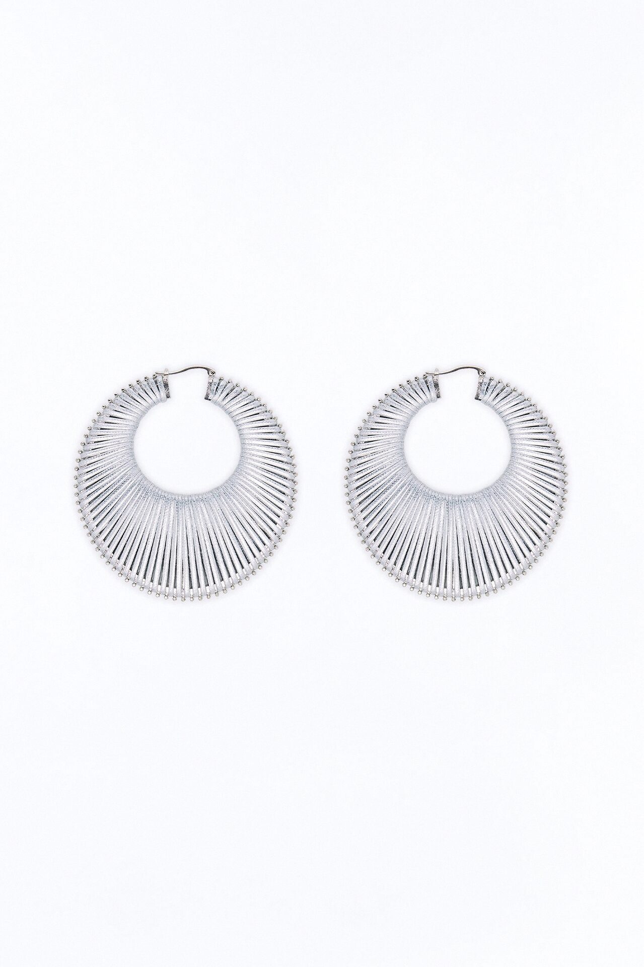 Set The Vibe Hoop Earrings - Silver