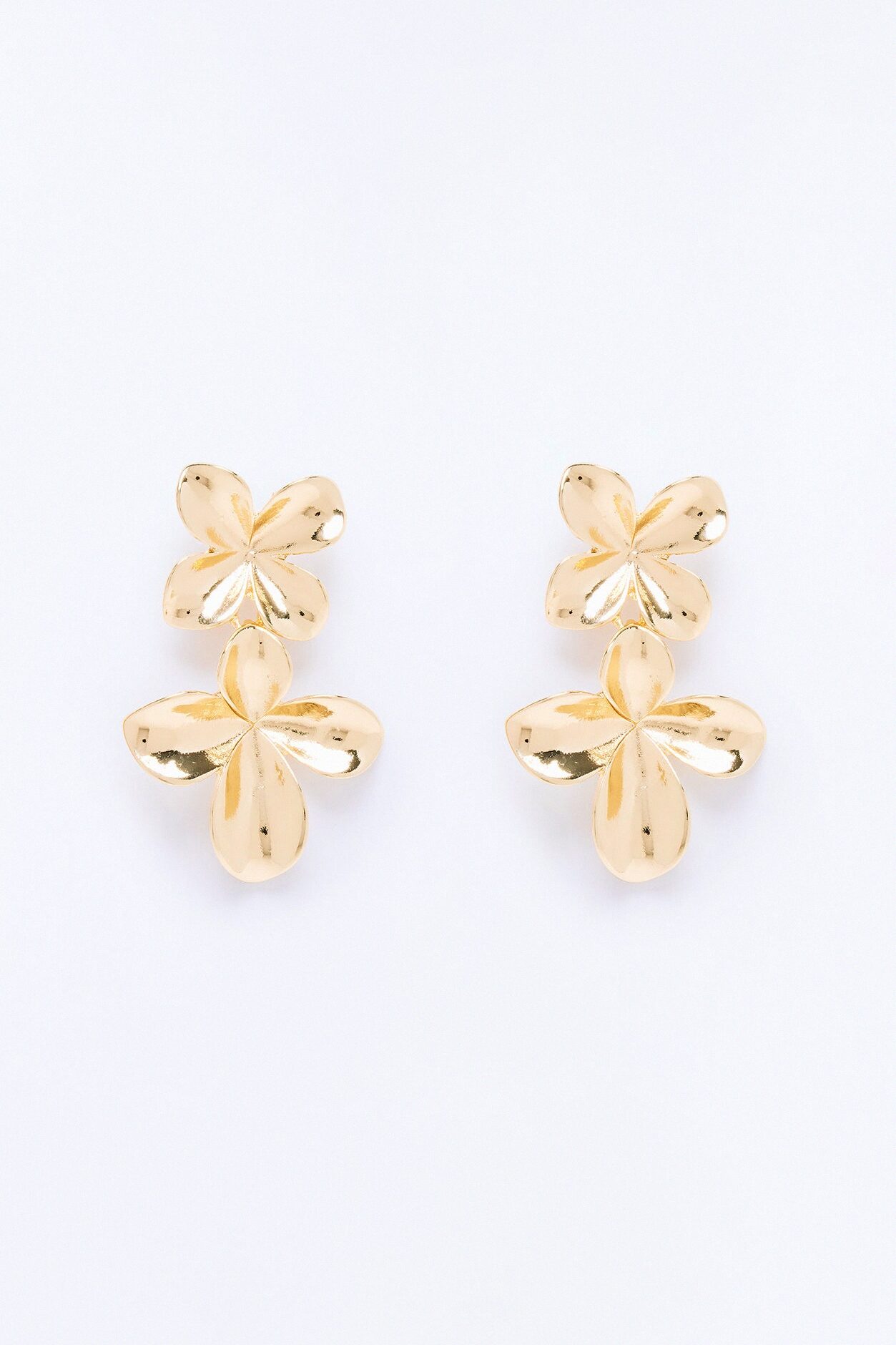 Orchid Drop Earrings - Gold