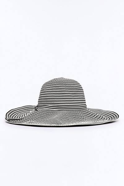 Hot Days Packable Sun Hat - Black/White
