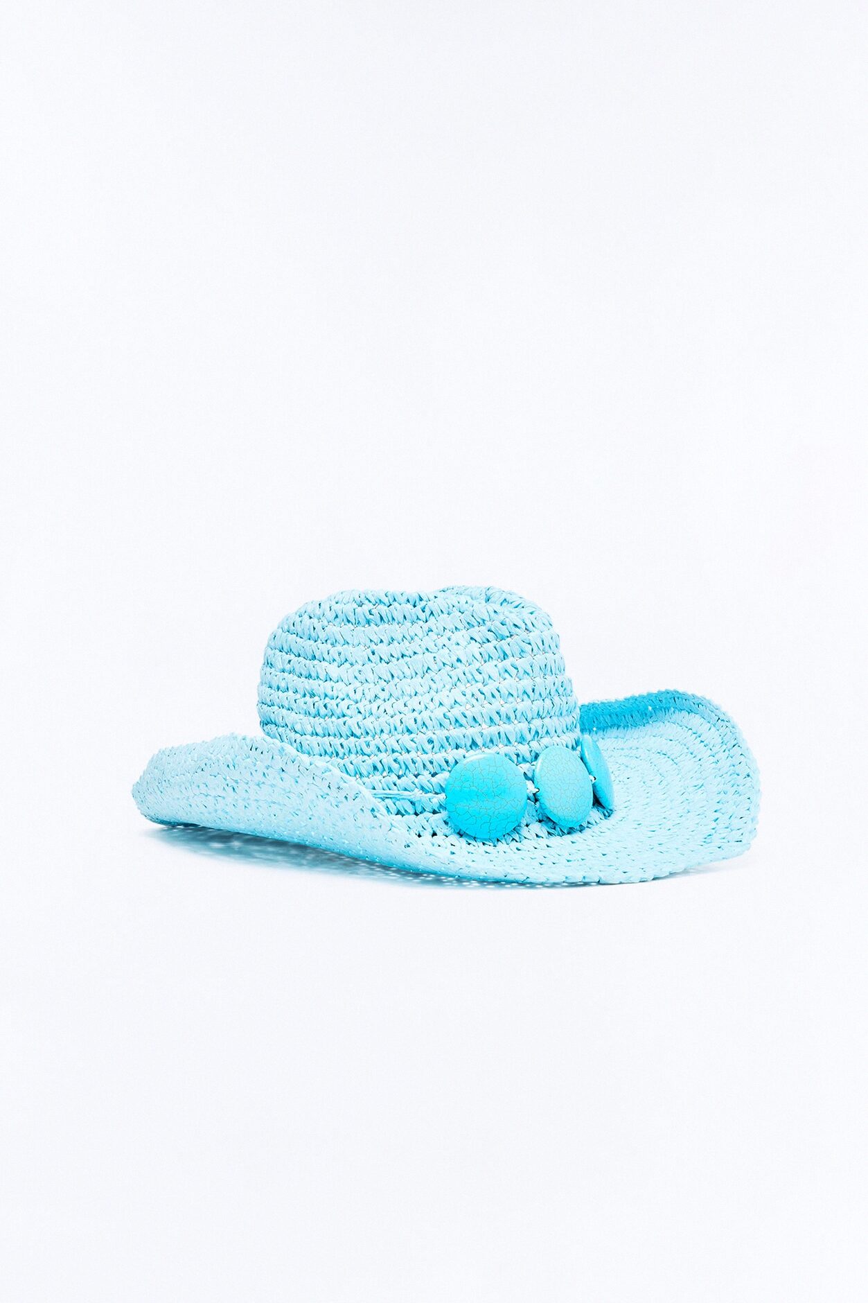 Island Nomad Packable Straw Cowboy Hat - Light Blue