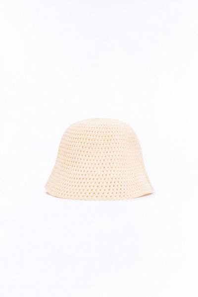 Escape With Me Crochet Bucket Hat - Ivory