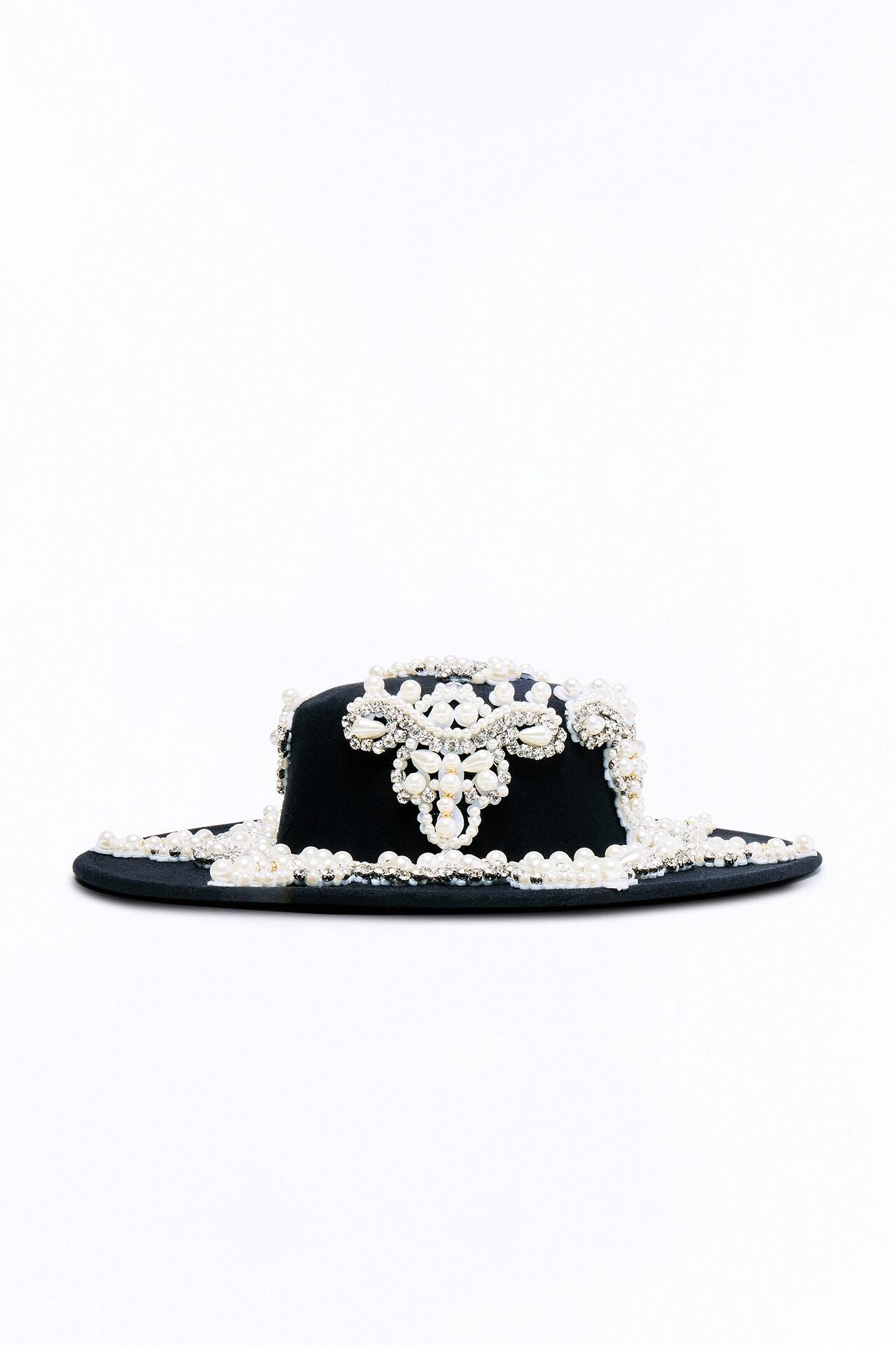 On Another Level Embellished Fedora - Black/combo