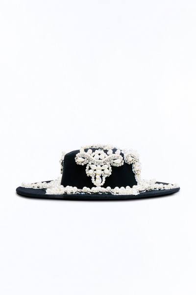 On Another Level Embellished Fedora - Black/combo