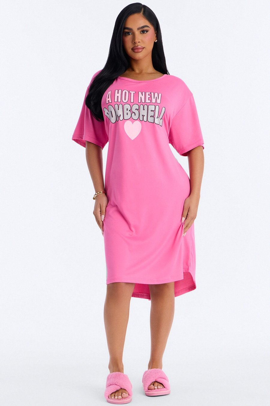 Hot New Bombshell Oversized Sleep Shirt - Pink