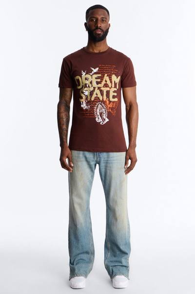 Dream State Of Mind Short Sleeve Tee - Brown